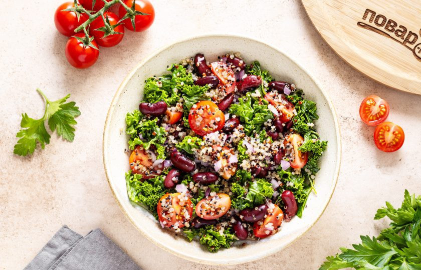 1. Этап. Салат из фасоли с киноа: Салат из фасоли с киноа готов, приятного вам аппетита!