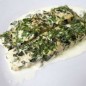 Pink salmon with herbs in cream