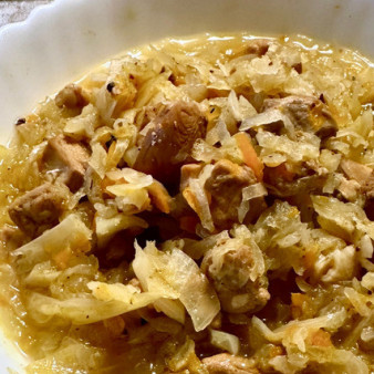 Солянка. Курица. Бульон. Капуста