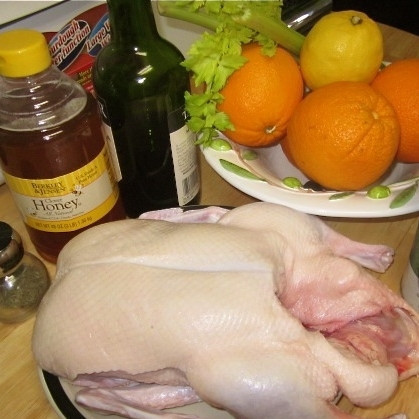 1. Этап. Утка, запеченная с апельсинами: Ингредиенты.