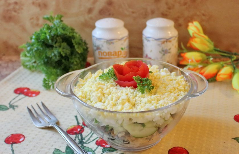 1. Этап. Салат Аристократ с курицей: Салат 