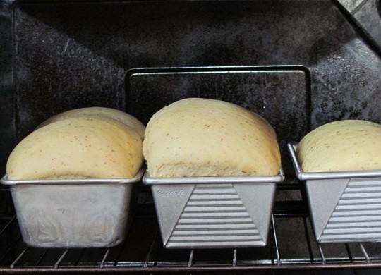 1. Этап. Тостовый хлеб: 7. За это время разогрейте духовку до 180 градусов и отправьте потом выпекаться хлебушек до румяности.