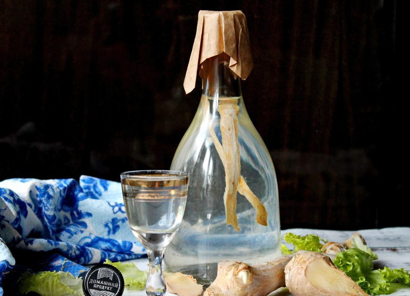 1. Этап. Хреновуха с имбирем: Приятного употребления!