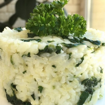 Рис со шпинатом