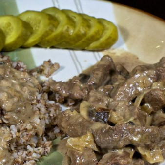 Бефстроганов со сливками