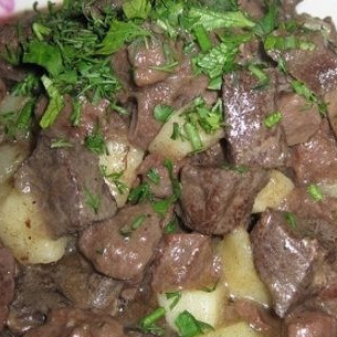 Куырдак с картофелем