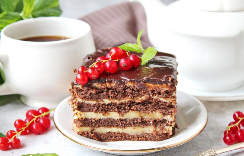 1. Этап. Шоколадно-банановый торт без выпечки за 15 минут: Приятного аппетита!