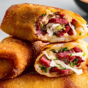 Reuben Egg Rolls