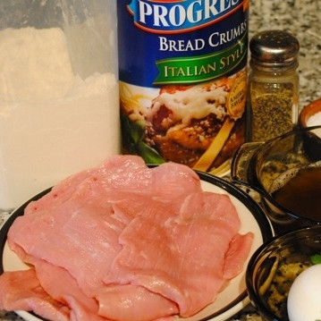 1. Этап. Отбивная по-милански: Ингредиенты.