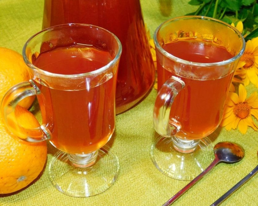 1. Этап. Клюквенный чай с апельсином: Процедите чай и добавьте сахар по вкусу. Пейте горячим или охладите. Приятного чаепития!