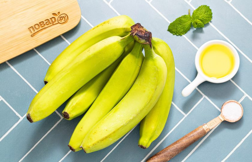 1. Этап. Банановые чипсы в аэрогриле: Подготовьте все ингредиенты.