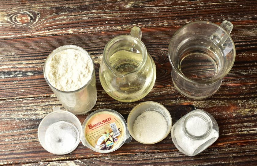 1. Этап. Ванильные сушки: Подготовьте ингредиенты.