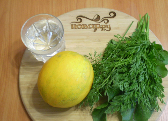 1. Этап. Зеленый коктейль с дыней: Подготовим продукты.