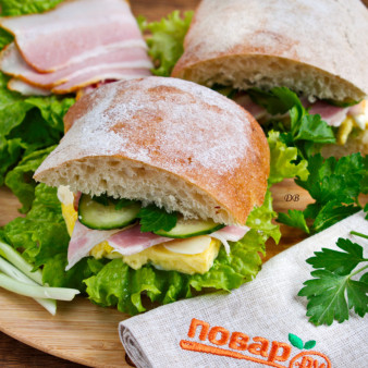 Бутерброд из чиабатты