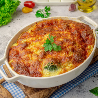Запеканка из кабачков, брокколи и цветной капусты
