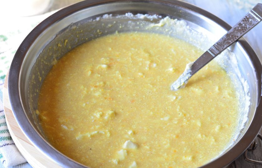 1. Этап. Пышный кулич: Перемешайте.