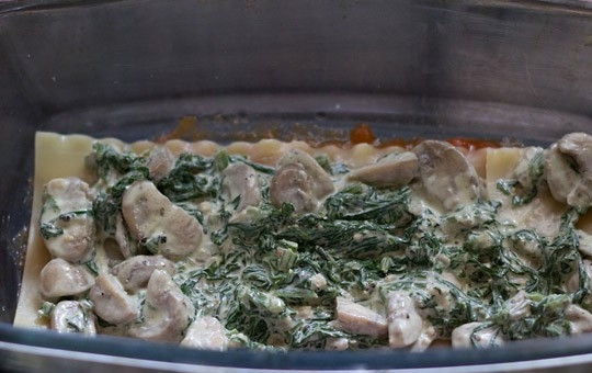 1. Этап. Грибная лазанья: 12. Далее — часть начинки.