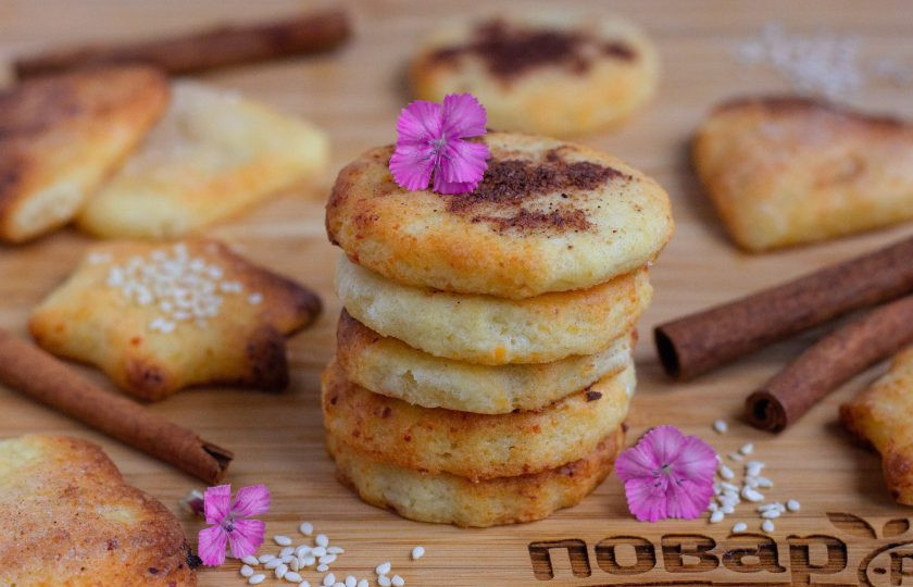 1. Этап. Творожное печенье с корицей и кунжутом: Наше творожное печенье готово! Очень вкусное! :)