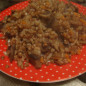 Stewed buckwheat with mushrooms