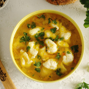 Клецки на сметане