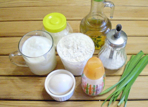 1. Этап. Лепешка с маслом: 1. Приготовим продукты. Зелень вымыть и подсушить салфеткой.