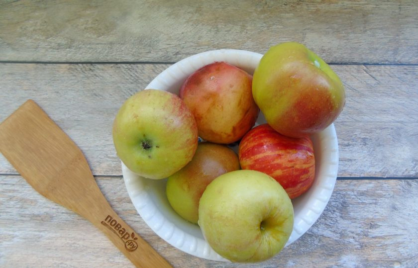 1. Этап. Тертый яблочный джем: Яблоки помойте.