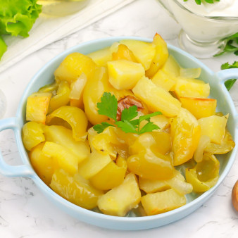 Перец в духовке запеченный с картофелем