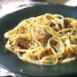 Linguine Piccole with Grilled Swordfish and Parsley Anchovy Sauce