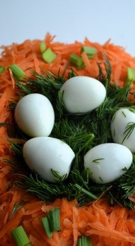 1. Этап. Салат Гнездо глухаря диетический: Салат готов к подаче!