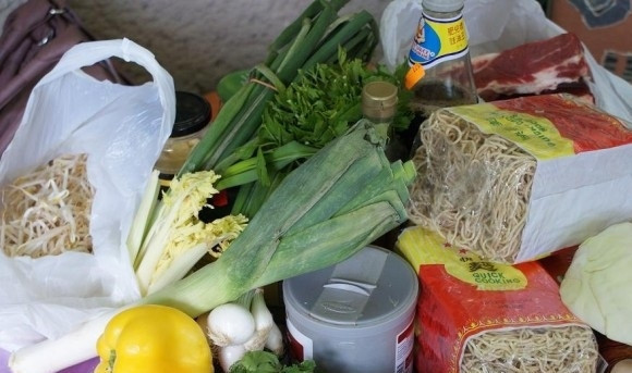 1. Этап. Суп Кукси: 1. Набор ингредиентов, которые будут использоваться в рецепте, довольно большой.