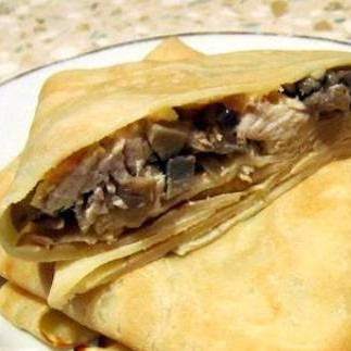 Блинчики с курицей и грибами