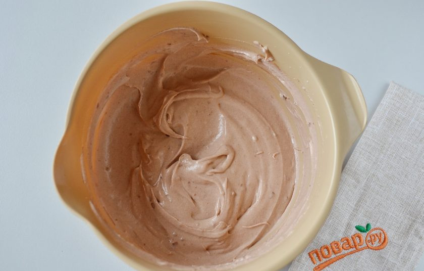 1. Этап. Торт 3 шоколада: 24. Тщательно, но аккуратно перемешайте.