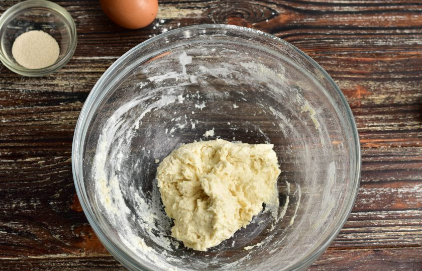 1. Этап. Заварная баба: Хорошо все перемешайте.