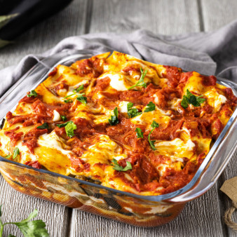 Овощная лазанья из кабачков и баклажанов