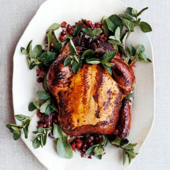 Cranberry and Lime-Leaf Drunken Chicken