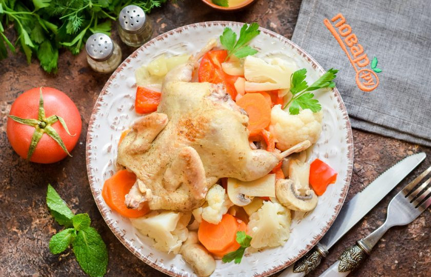 1. Этап. Перепелка с овощами в духовке: Приятного аппетита!