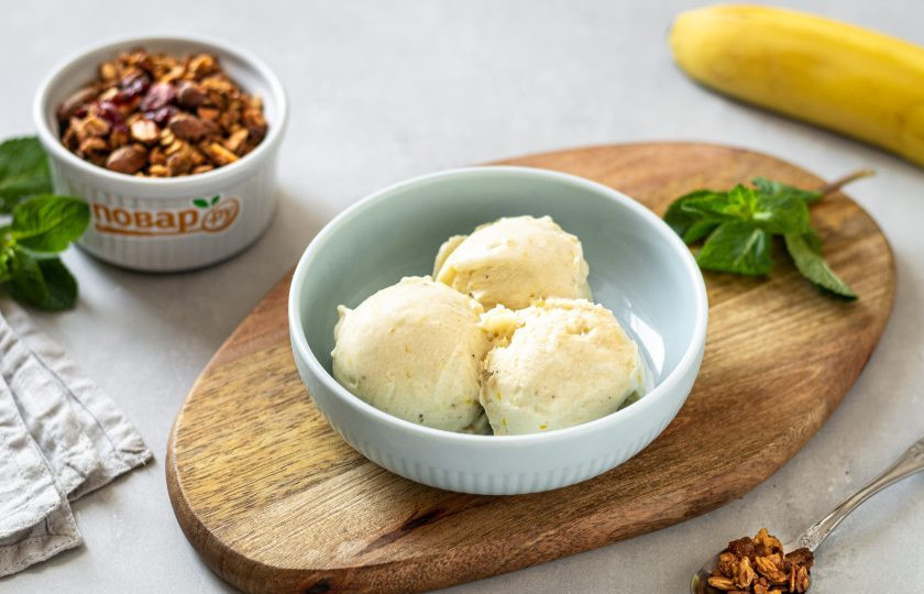 1. Этап. Домашнее мороженое без сахара: Мороженое без сахара готово, приятного аппетита!