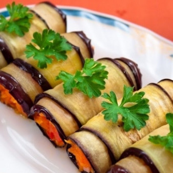 Канапе из баклажанов