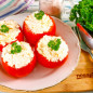 Помидоры с плавленным сыром и чесноком