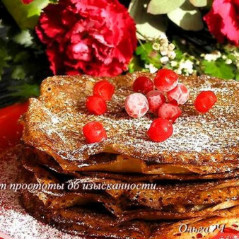 Постные яблочные блинчики