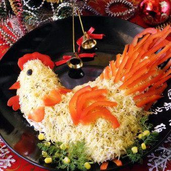 Салат Золотой петушок