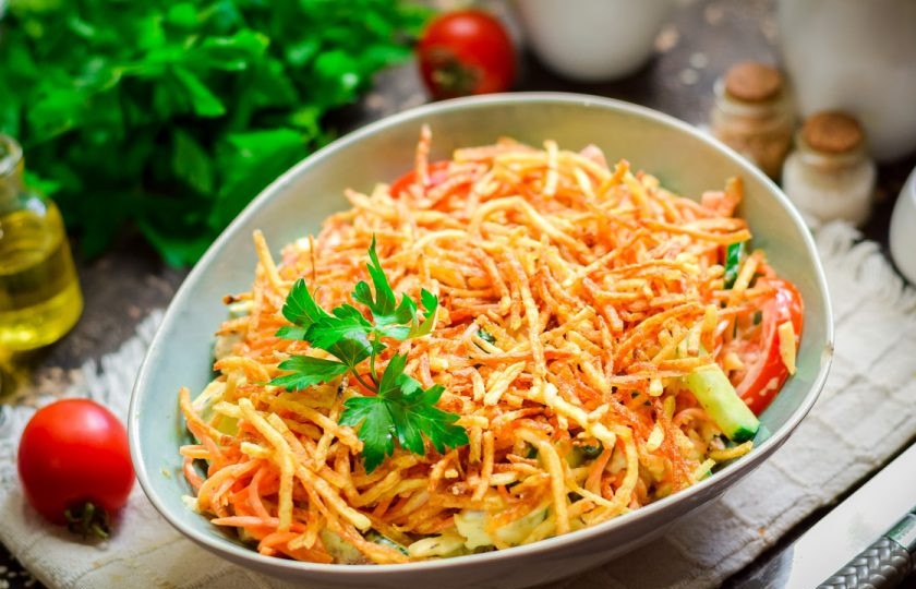 1. Этап. Салат Муравейник с корейской морковью: Приятного вам аппетита!