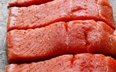 1. Этап. Лосось под соусом Терияки: 2) Филе необходимо разрезать на порционные кусочки.