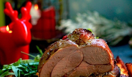 1. Этап. Рождественская пячиста из индейки: Нарезать и подавать.