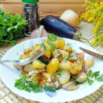 Жареный картофель со вкусом грибов