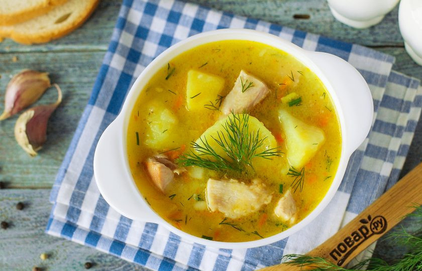 1. Этап. Тушеная картошка с копченой курицей: Приятного аппетита!