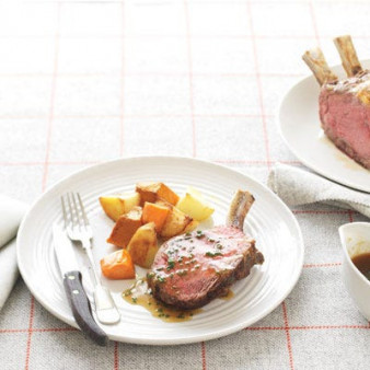 Standing Rib Roast with Roast Vegetables