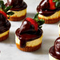 Chocolate-Covered Strawberry Cheesecakes