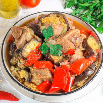 Хашлама с баклажанами