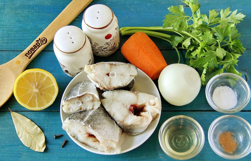 1. Этап. Диетическая рыба под маринадом: Подготовьте все ингредиенты.